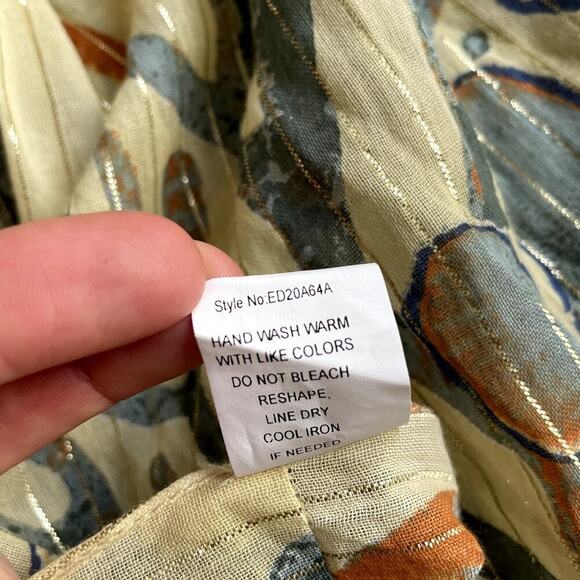 Aratta Silent Journey Ocean Breeze Kimono One Size Fish Coral Print Long Length - Picture 5 of 6